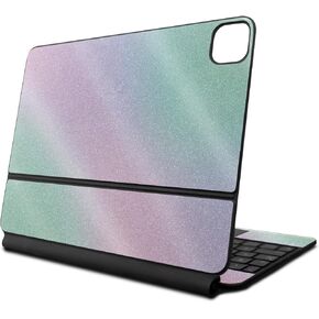 Glossy Glitter Skin Compatible with Apple Magic Keyboard for iPad Pro 13‑inch (M4) 2024 - Cotton Candy - Premium 3M Vinyl Protective Decal Cover - Easy to Apply | Crafted in The USA by MightySkins