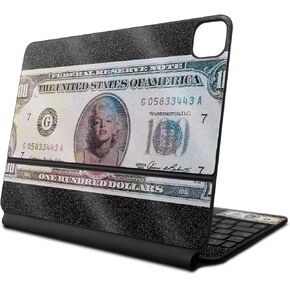 Glossy Glitter Skin Compatible with Apple Magic Keyboard for iPad Pro 13‑inch (M4) 2024 - Monroe Currency - Premium 3M Vinyl Protective Decal Cover - Easy to Apply | Crafted in The USA by MightySkins