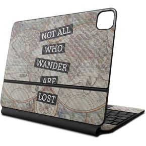 Carbon Fiber Skin Compatible with Apple Magic Keyboard for iPad Pro 13‑inch (M4) 2024 - Who Wander - Premium 3M Vinyl Protective Wrap Decal Cover - Easy to Apply | Crafted in The USA by MightySkins