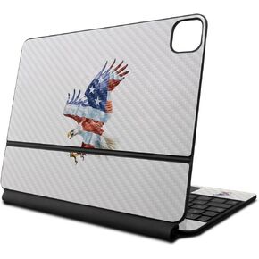 Carbon Fiber Skin Compatible with Apple Magic Keyboard for iPad Pro 13‑inch (M4) 2024 - American Eagle - Premium 3M Vinyl Protective Decal Cover - Easy to Apply | Crafted in The USA by MightySkins