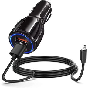 Car Charger Mirco USB Charging Cable Fit for Alcatel Go Flip, Go Flip 3, Go Flip V,Att Cingular Flip 2/3, MyFlip, QuickFlip, Smartflip 4052r 4051s 5044C 5002r, 1x 1c 1s X1,TCL A2/A3 Phone Cord