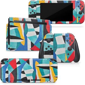 Tacky Design Graffiti Skin Compatible with Nintendo Switch Skin Wrap Cover, Colorful Skin for Nintendo Switch Stickers, Premium Vinyl 3M Full Wrap Decal, Compatible with Joy-Con, Console, Dock.