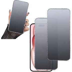 2PCS Glitter Matte Screen Protector suit for iPhone 14 Pro Max/iPhone 15 Plus, Diamond Bling Shiny Sparkling Tempered Glass Suit for iPhone 14 Pro Max/iPhone 15 Plus 6.7Inch