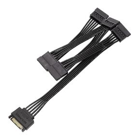 15Pin SATA Power Extension Hard Drive Cable 1 Male to 5 Female Splitter Adapter