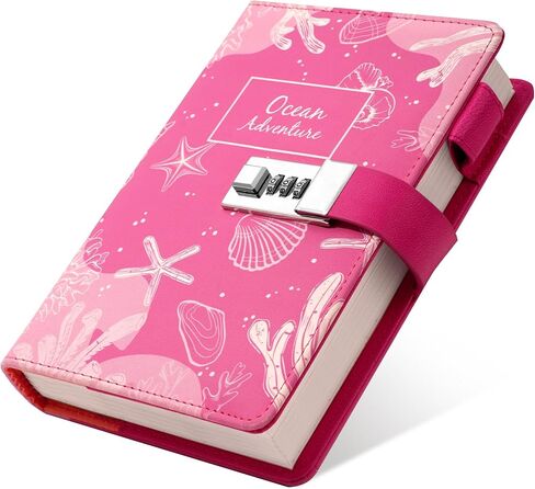 CAGIE Diary with Lock for Girls 224 Pages Unicorn Lock journal for Women with Star Pattern Paper, Purple Edge Starry Secret Diary for Women, 5.9" x 8.5", White Unicorn in Saudi Arabia