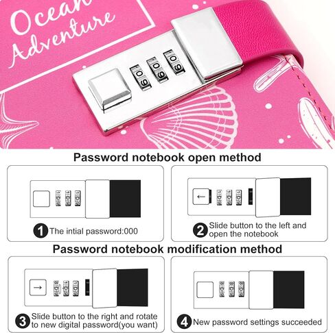 CAGIE Diary with Lock for Girls 224 Pages Unicorn Lock journal for Women with Star Pattern Paper, Purple Edge Starry Secret Diary for Women, 5.9" x 8.5", White Unicorn in Saudi Arabia