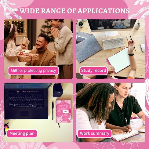 CAGIE Diary with Lock for Girls 224 Pages Unicorn Lock journal for Women with Star Pattern Paper, Purple Edge Starry Secret Diary for Women, 5.9" x 8.5", White Unicorn in Saudi Arabia