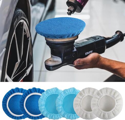 40 Pieces Polishing Bonnet Pads,Car Polisher Pad Bonnet 7-8 Inch, Car Buffer Bonnets Microfiber Bonnet Waxers Bonnet Set,Mix Pack 24 Microfiber 8 Non Woven 8 Woolen for Car Polisher in Saudi Arabia