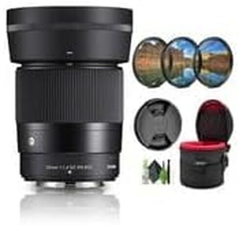 Sigma 30mm f/1.4 DC DN Contemporary Lens (Nikon Z) + Cleaning Kit + Lens Case + 3PC MC PRO Filter KIT UV/CPL/F 52BL in Saudi Arabia