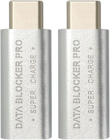 USB-C to C Data Blocker-Protect Against Juice Jacking, USB C to USB C Adapter-Support Fast Charging(50V/5A), USB Data Blocker Defender for Cell Phones, Tablets, Block Unwanted Data Transfer (Black) in Saudi Arabia