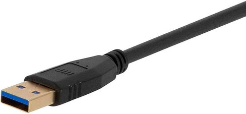 كابل Monoprice USB 3.0 من النوع A إلى النوع A - لنقل البيانات، 32AWG، 6 أقدام، أسود - سلسلة مختارة in Saudi Arabia