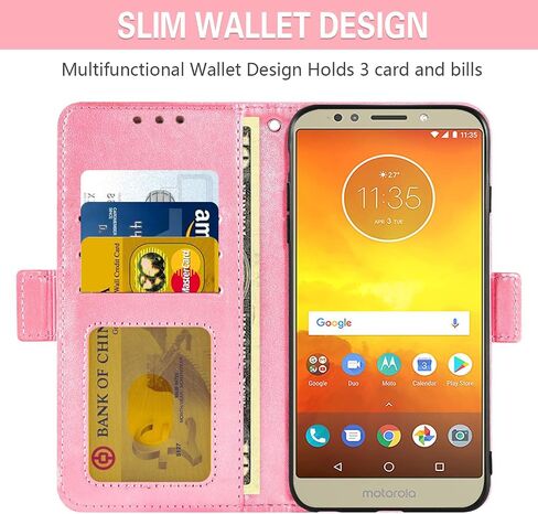 Asuwish متوافق مع Moto E5/G6 Play/MotoG6 Forge حافظة محفظة من الزجاج المقسى وحزام معصم قابل للطي غطاء الهاتف الخلوي لموتورولا MotoG6Play Moto6 G 6 6G G6Play MotoE5 5E للرجال أزرق in Kuwait