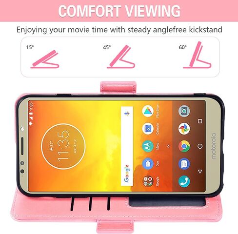 Asuwish متوافق مع Moto E5/G6 Play/MotoG6 Forge حافظة محفظة من الزجاج المقسى وحزام معصم قابل للطي غطاء الهاتف الخلوي لموتورولا MotoG6Play Moto6 G 6 6G G6Play MotoE5 5E للرجال أزرق in Kuwait