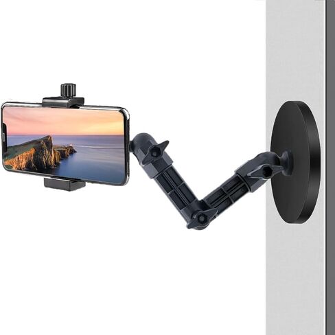 حامل هاتف مغناطيسي مزدوج للأسطح المعدنية، تصوير مقاطع فيديو للتمرين بدون استخدام اليدين، مصمم للصالة الرياضية واليوجا والمستودع والمكتبة والمطبخ، متوافق مع iPhone 15 14 13 12 11 Xs Xr وجميع الهواتف المحمولة in Kuwait