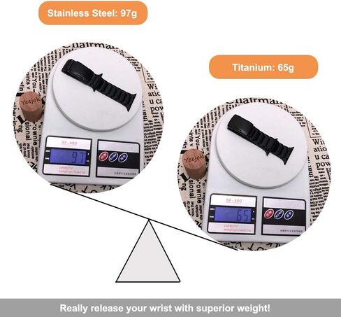 YEEJOK متوافق مع Apple Watch Ultra 2 Bands 49mm معدن التيتانيوم للرجال والنساء، متوافق مع Apple Watch Series 10 Band 46mm، متوافق مع Apple Watch Series 9 Band، iwatch 45mm 44mm 42mm in Saudi Arabia