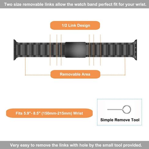 YEEJOK متوافق مع Apple Watch Ultra 2 Bands 49mm معدن التيتانيوم للرجال والنساء، متوافق مع Apple Watch Series 10 Band 46mm، متوافق مع Apple Watch Series 9 Band، iwatch 45mm 44mm 42mm in Saudi Arabia