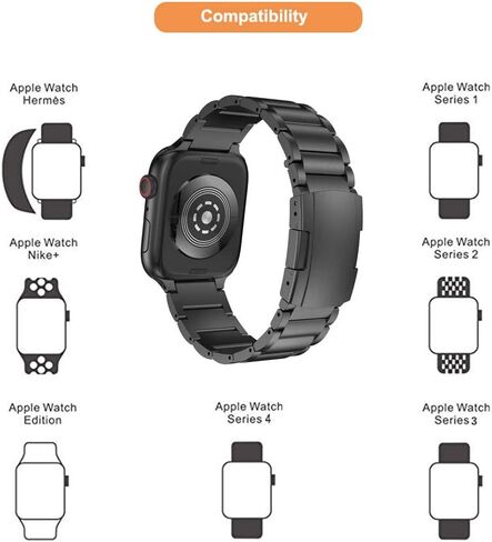 YEEJOK متوافق مع Apple Watch Ultra 2 Bands 49mm معدن التيتانيوم للرجال والنساء، متوافق مع Apple Watch Series 10 Band 46mm، متوافق مع Apple Watch Series 9 Band، iwatch 45mm 44mm 42mm in Saudi Arabia
