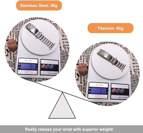 YEEJOK متوافق مع Apple Watch Ultra 2 Bands 49mm معدن التيتانيوم للرجال والنساء، متوافق مع Apple Watch Series 10 Band 46mm، متوافق مع Apple Watch Series 9 Band، iwatch 45mm 44mm 42mm in Saudi Arabia