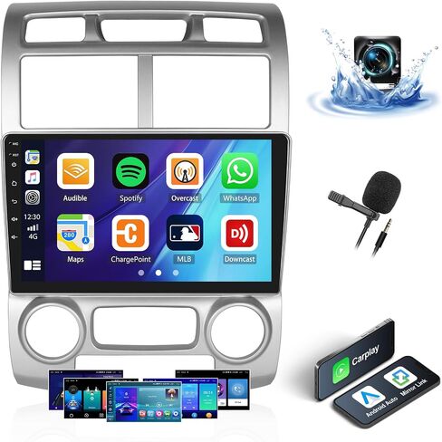 SIXTOP [2+64G] Android Car Stereo for KIA Sportage 2005-2010 Upgrade Replacement Radio Carplay Android Auto Mirror Link 30 Themes 9 inch Touchscreen Head Unit FM GPS Bluetooth+Backup Camera&MIC in Saudi Arabia