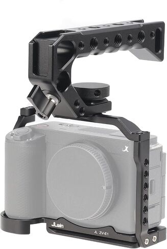 FocusFoto Camera Cage for Sony ZV-E1 Camera, Aluminium Video Vlogging Stabilizer Rig with NATO Rail, 1/4"-20 Screw Mount, 3/8"-16 Locating Pin for Arri Grip, Quick Release Plate for Arca-Swiss Tripod in Kuwait