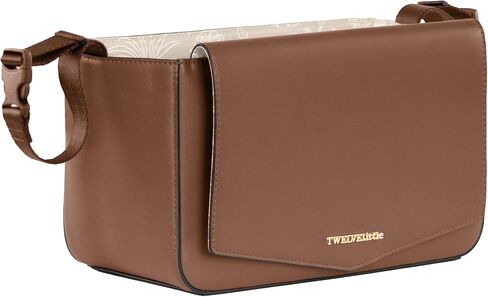 TWELVElittle Stroller Organizer Peek A Boo Stroller Caddy 2.0, Travel Caddy with Wipes Case in Vegan Leather, Black in Saudi Arabia