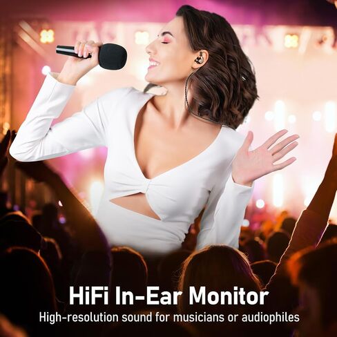 سماعات أذن سلكية Vibes 202ML - سماعات HiFi داخل الأذن - وسائد أذن عازلة للضوضاء مع ميكروفون - صوت واضح، وجهير عميق وسماعات مريحة - MMCX إلى Lightning وكابل مطلي بالفضة - حقيبة حمل in Saudi Arabia
