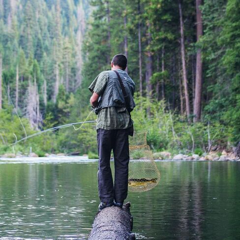 Galvanized Steel Wire Fish Baskets,Portable Fishing Basket for Fish Outdoor,Collapsible Wire Fish Baskets，Minnow Bucket. in Kuwait