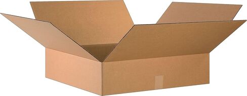 BOX USA 24x24x6 Flat Corrugated Boxes, Flat, 24L x 24W x 6H, Pack of 10 | Shipping, Packaging, Moving, Storage Box for Home or Business, Strong Wholesale Bulk Boxes in Kuwait