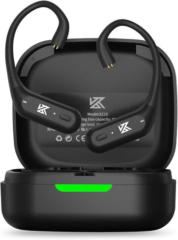 محول لاسلكي KZ XZ10 True لسماعات الرأس داخل الأذن، وملاءمة آمنة لخطاف الأذن، وبلوتوث 5.3 يدعم برنامج الترميز التكيفي aptX، وعمر بطارية طويل 72 ساعة مع علبة شحن، والتحكم بنقرة واحدة in Kuwait