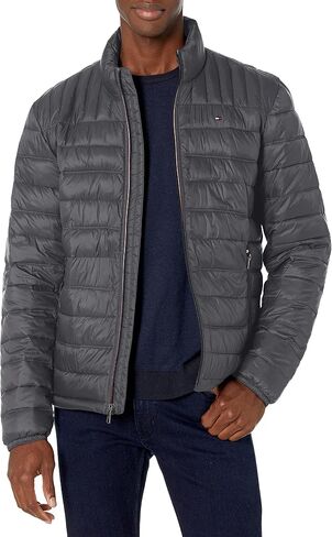 Tommy Hilfiger Men's Ultra Loft Lightweight Packable Puffer Jacket (Standard and Big & Tall), Red, Medium in Saudi Arabia