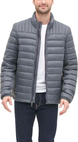 Tommy Hilfiger Men's Ultra Loft Lightweight Packable Puffer Jacket (Standard and Big & Tall), Red, Medium in Saudi Arabia