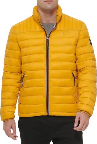 Tommy Hilfiger Men's Ultra Loft Lightweight Packable Puffer Jacket (Standard and Big & Tall), Red, Medium in Saudi Arabia