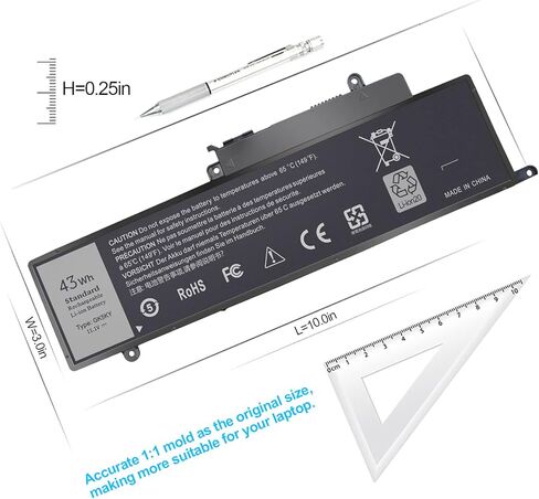 GK5KY Laptop Battery for Dell Inspiron 11 3147 3148 3152 3157 3153 3158 13 13-7359 7353 7352 7347 7348 15 15-7558 7568 Series Notebook Type 92NCT 4K8YH 04K8YH 092NCT Batteries. in Saudi Arabia
