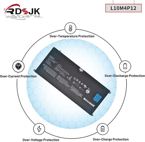 بطارية كمبيوتر محمول L10M4P12 لجهاز Lenovo IdeaPad U300 U300s U300s-IFI U300s-ISE Yoga 13 Yoga13-IFI Yoga13-ISE Yoga13-ITH Series 121500093 11S121500093Z20 L1OM4P12 4ICP5/56/120 14.8V 54Wh in Saudi Arabia
