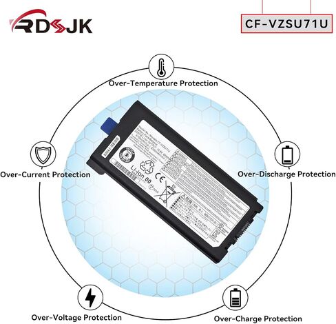 CF-VZSU71U VZSU71U Laptop Battery for Panasonic Toughbook CF-30 CF-31 CF-53 CF30 CF31 CF53 CF-VZSU72U CF-VZSU1430U CF-VZSU46 CFVZSU46U CF-VZSU46U CF-VZSU46S CF-VZSU46R CF-VZSU46AU CFVZSU71U 10.8V 69Wh in Saudi Arabia