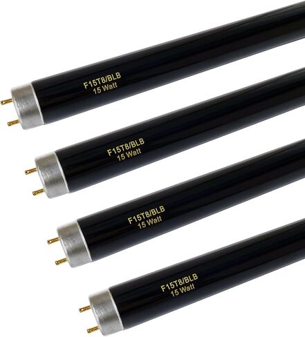 Goandwin 2 Pack 18 inch F15T8/BL 350BL Replacement Black Light Blue Bulbs, F15W T8 BL Linear Fluorescent Lamps in Saudi Arabia