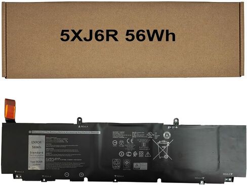 5XJ6R 56Wh Battery Replacement for Dell XPS 17 9700 9710 9720 9730 / Precision 5750 5760 5770 Series P92F P92F001 P92F002 P92F003 XG4K6 03324J 01RR3 F8CPG 0F8CPG KVPMY 0YY3V KRDHV 11.4V in Saudi Arabia
