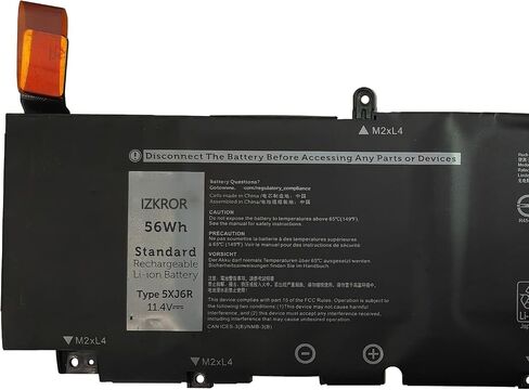 5XJ6R 56Wh Battery Replacement for Dell XPS 17 9700 9710 9720 9730 / Precision 5750 5760 5770 Series P92F P92F001 P92F002 P92F003 XG4K6 03324J 01RR3 F8CPG 0F8CPG KVPMY 0YY3V KRDHV 11.4V in Saudi Arabia