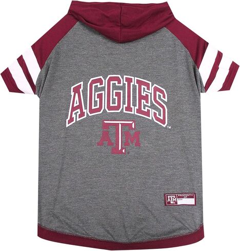 Pets First Hoodie for Dogs & Cats, Small. | Collegiate Licensed Dog Hoody Tee Shirt | Sports Hoody T-Shirt for Pets | College Sporty Dog Hoodie Shirt, IND-4044-SM in Saudi Arabia