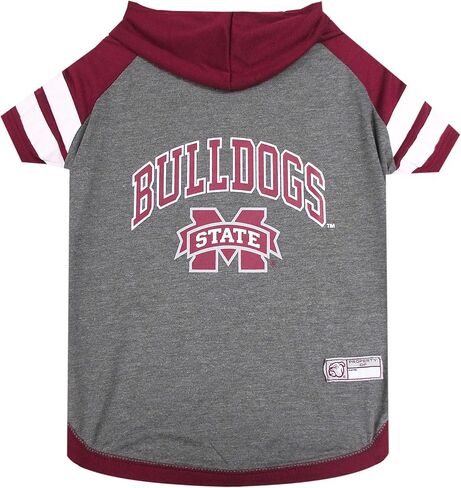 Pets First Hoodie for Dogs & Cats, Small. | Collegiate Licensed Dog Hoody Tee Shirt | Sports Hoody T-Shirt for Pets | College Sporty Dog Hoodie Shirt, IND-4044-SM in Saudi Arabia