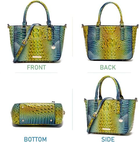 السيدات حمل الحقائب الجلدية للنساء التمساح تنقش زيبر حقيبة محفظة أنيقة المقصورات Crossbody العمل in Kuwait