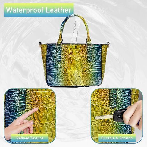 السيدات حمل الحقائب الجلدية للنساء التمساح تنقش زيبر حقيبة محفظة أنيقة المقصورات Crossbody العمل in Kuwait