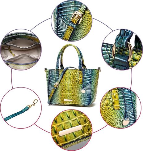 السيدات حمل الحقائب الجلدية للنساء التمساح تنقش زيبر حقيبة محفظة أنيقة المقصورات Crossbody العمل in Kuwait