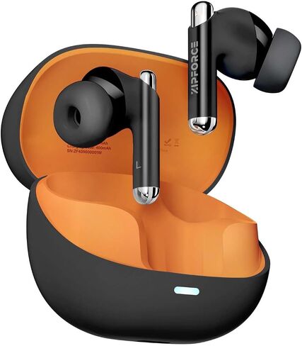 ZIPFORCE True Wireless Earbuds, Fully in-Ear Bluetooth 5.3 Headphones 4-Mics ANC ENC Clear Call, Bluetooth Earbuds Touch Control 40 Playtime, IPX6 Waterproof TWS, Light-Weight Earphones, Black in Saudi Arabia
