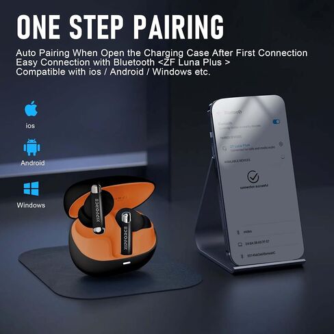 ZIPFORCE True Wireless Earbuds, Fully in-Ear Bluetooth 5.3 Headphones 4-Mics ANC ENC Clear Call, Bluetooth Earbuds Touch Control 40 Playtime, IPX6 Waterproof TWS, Light-Weight Earphones, Black in Saudi Arabia