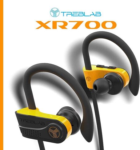 TREBLAB XR700 - Top Bluetooth Wireless Earbuds-Bluetooth 5.0 IPX7 Waterproof Sports Headphones, Adjustable Earhooks, Rugged Workout Earphones, Noise Cancelling Microphone in-Ear (Renewed) in Saudi Arabia