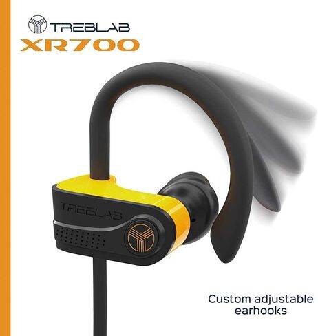 TREBLAB XR700 - Top Bluetooth Wireless Earbuds-Bluetooth 5.0 IPX7 Waterproof Sports Headphones, Adjustable Earhooks, Rugged Workout Earphones, Noise Cancelling Microphone in-Ear (Renewed) in Saudi Arabia