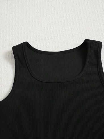 Verdusa Girl's 2 Piece Tracksuit Sets Workout Crop Tank Top and Short Sets Coffee Brown 10Y in Saudi Arabia