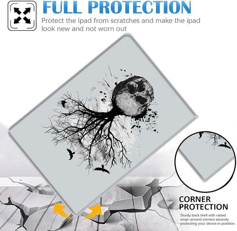 حافظة رفيعة لهاتف Samsung Galaxy Tab A8 10.5 2022 مع غطاء حامل قابل للتعديل مع غطاء ذكي للتنشيط/النوم التلقائي لهاتف Samsung Galaxy A8 10.5 بوصة (SM-X200/X205/X207) - طباعة جلد الفهد in Kuwait