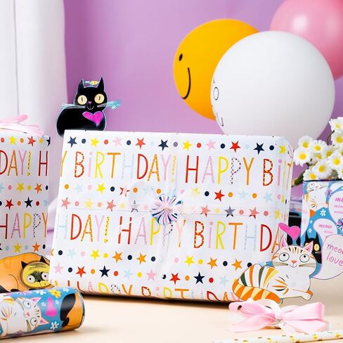 لفافة ورق من حجر عيد ميلاد سعيد من MAYPLUSS - مقاس 17 بوصة × 33 قدمًا - ورق تغليف هدايا مهرجان ملون ناعم الملمس من الحرير الذهبي لأعياد الميلاد والحفلات والعطلات والاحتفالات وحفلات استقبال المولود الجديد in Saudi Arabia